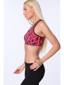 Coral leopard print sports top MR15498 - Online store - Boutique